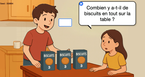 Les paquets de biscuits de Théo